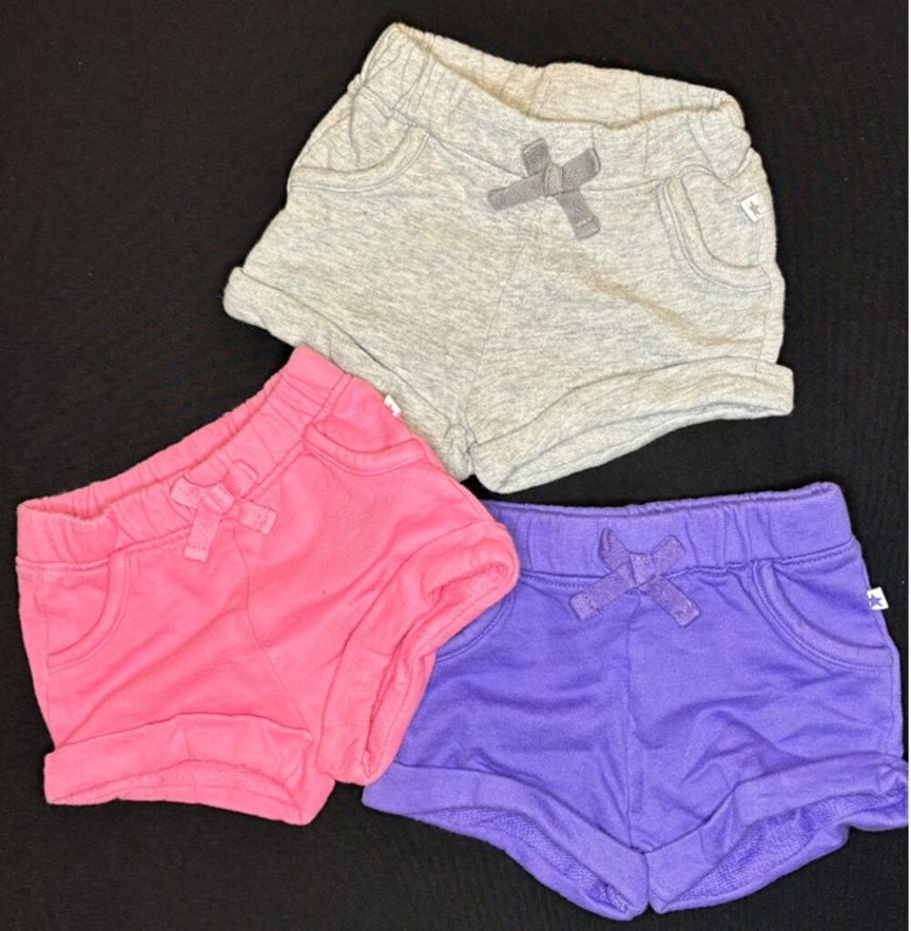 LITTLE STAR ORGANIC cotton shorts | 3-piece bundle | Baby Size 3-6 months